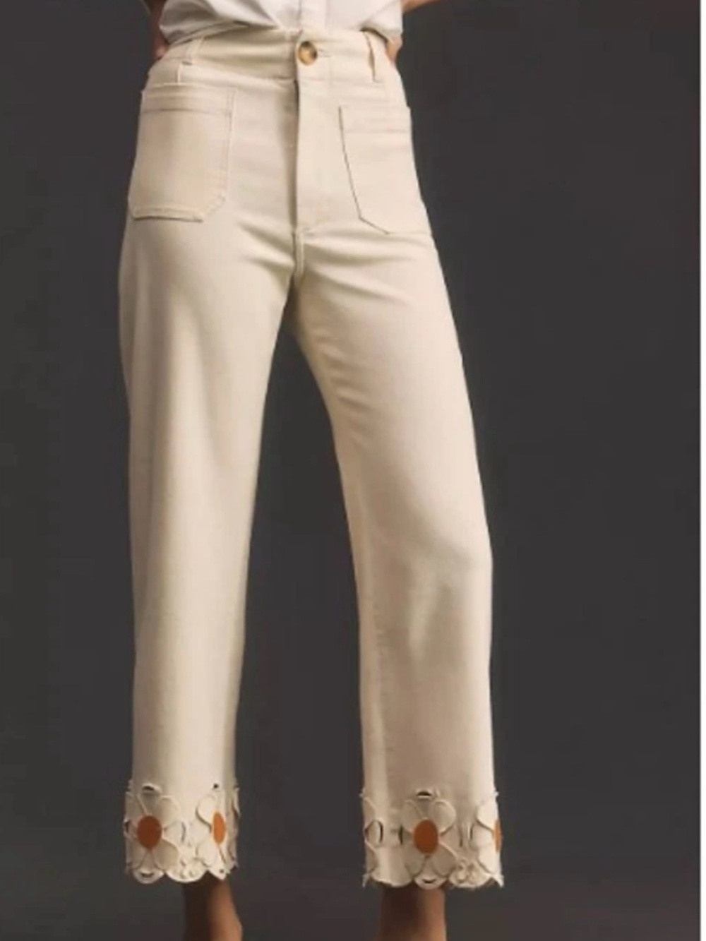 Maeve Anthropologie the Colette Jeans gabby Isabella flower women 29
